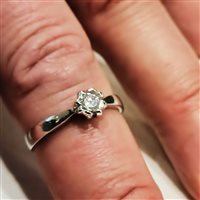 Anello Vidali Gioielli Donna in Oro bianco Zircone ANOR-11-34 - ANOR-11-34